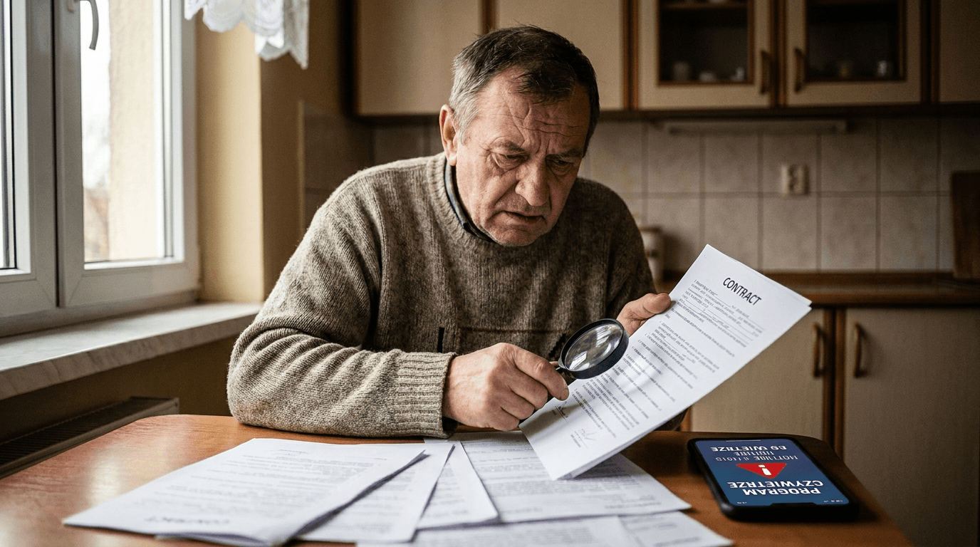 Umowa z wykonawcą i telefon z kontaktem do NFOŚiGW w kontekście oszustw dotacyjnych