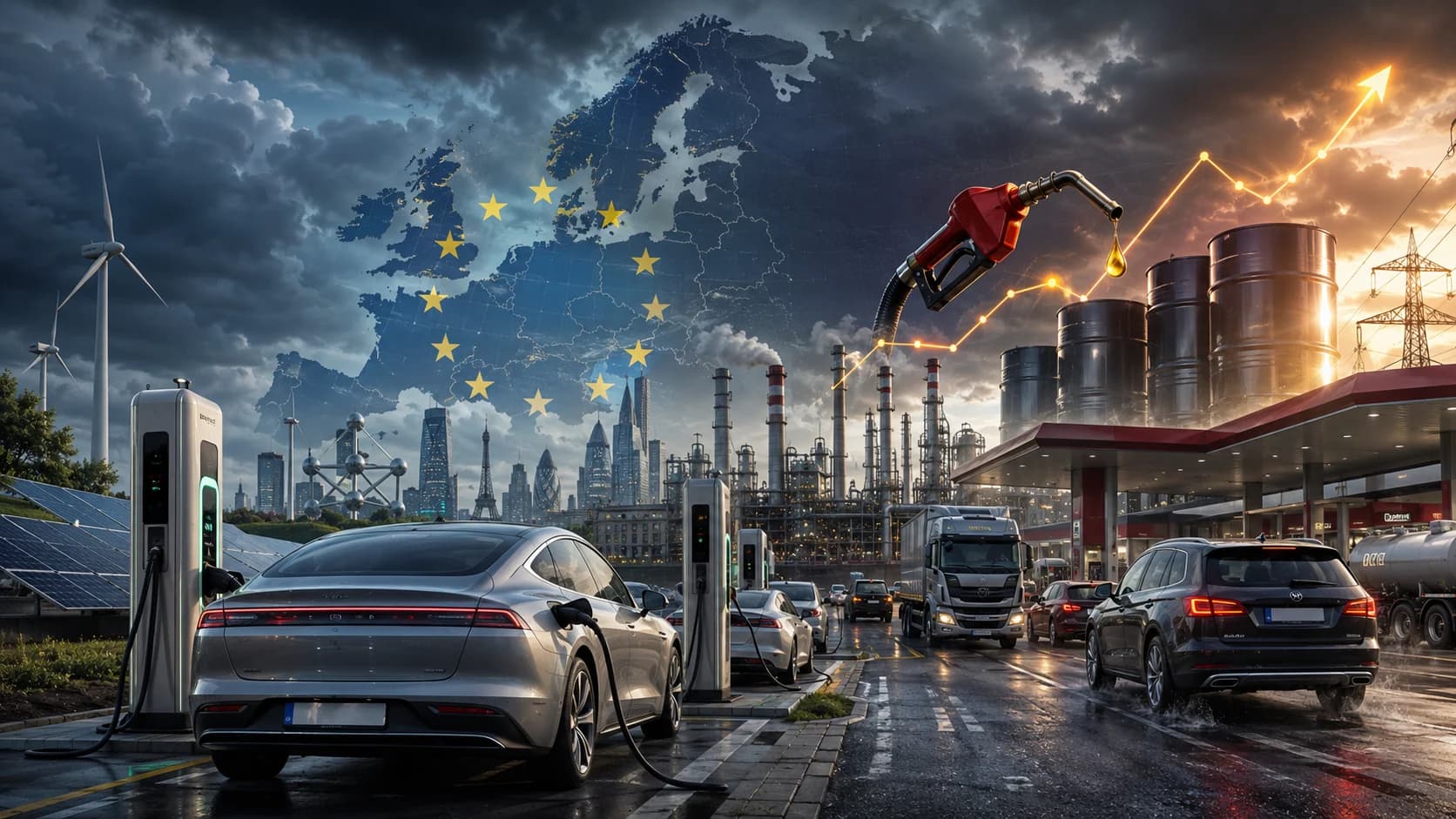 Droższa ropa pomaga elektrykom. Europa przyspiesza, ale to nie jest prosty „koniec spalinówek"