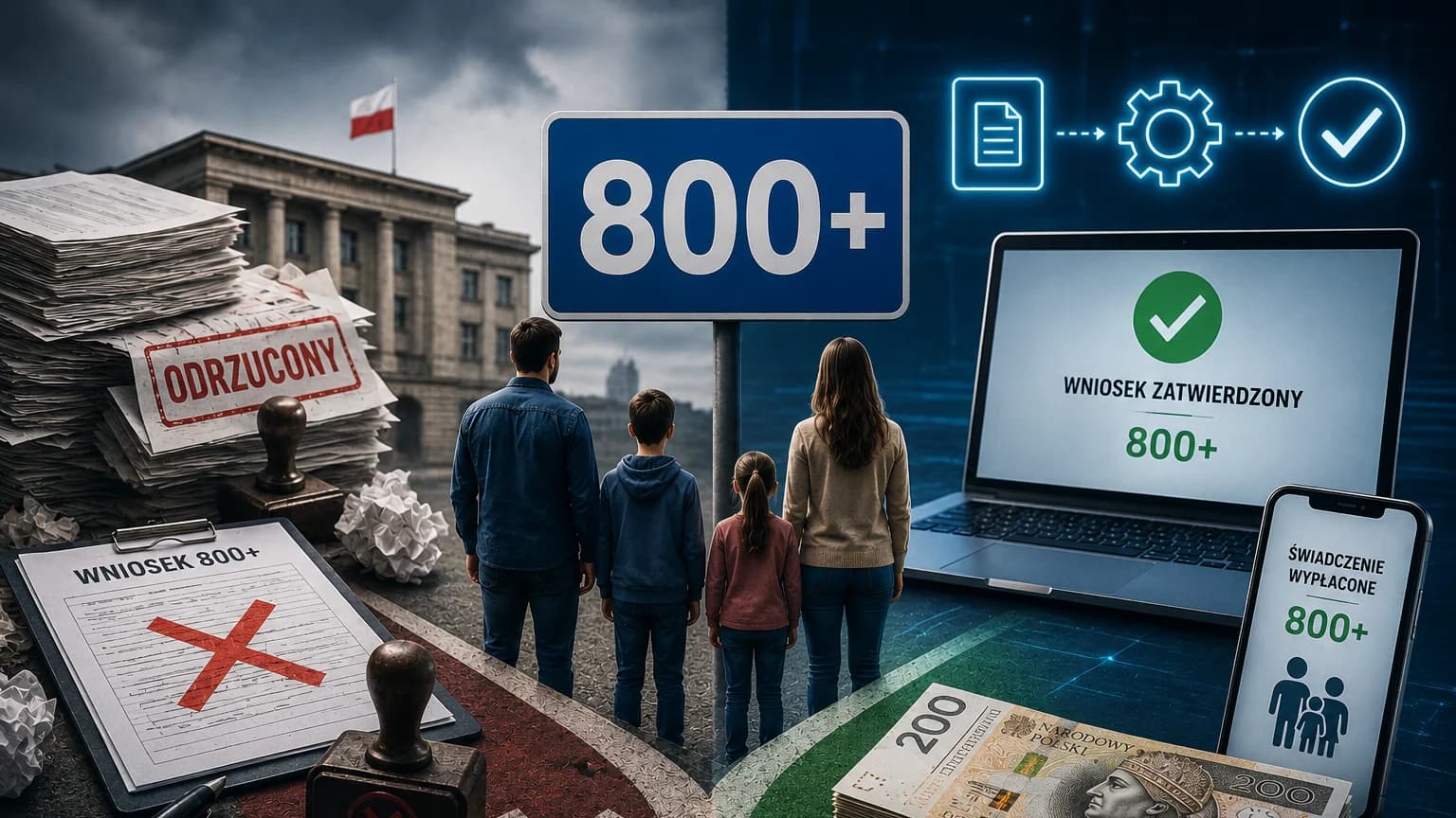 Zmiany w 800 plus: mniej wniosków, więcej automatyzacji. Nie każda rodzina dostanie jednak pełne 800 zł na konto