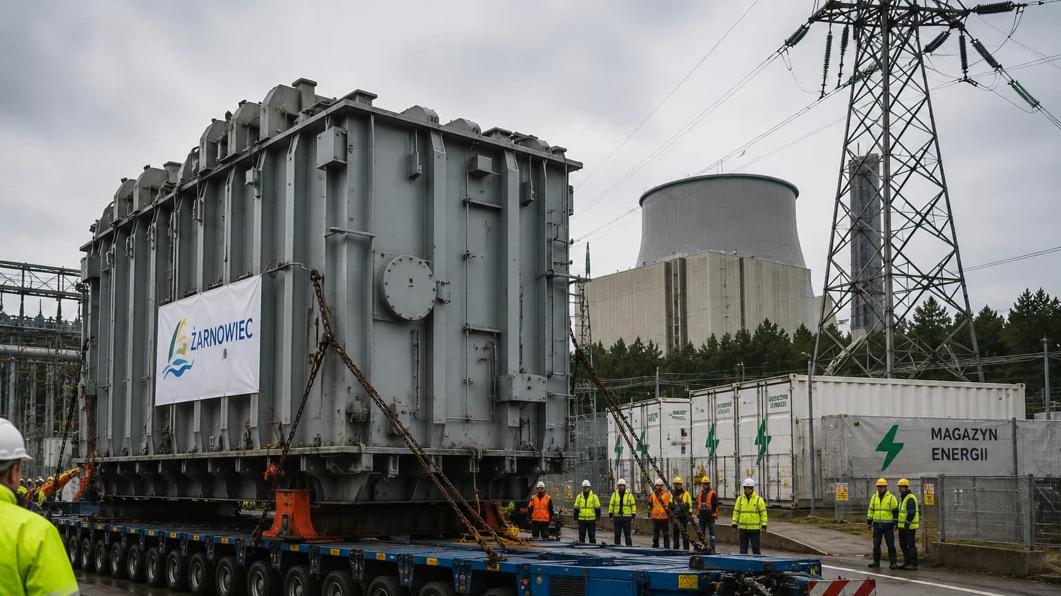 260-tonowy transformator w Żarnowcu. Magazyny energii wychodzą z prezentacji do sieci
