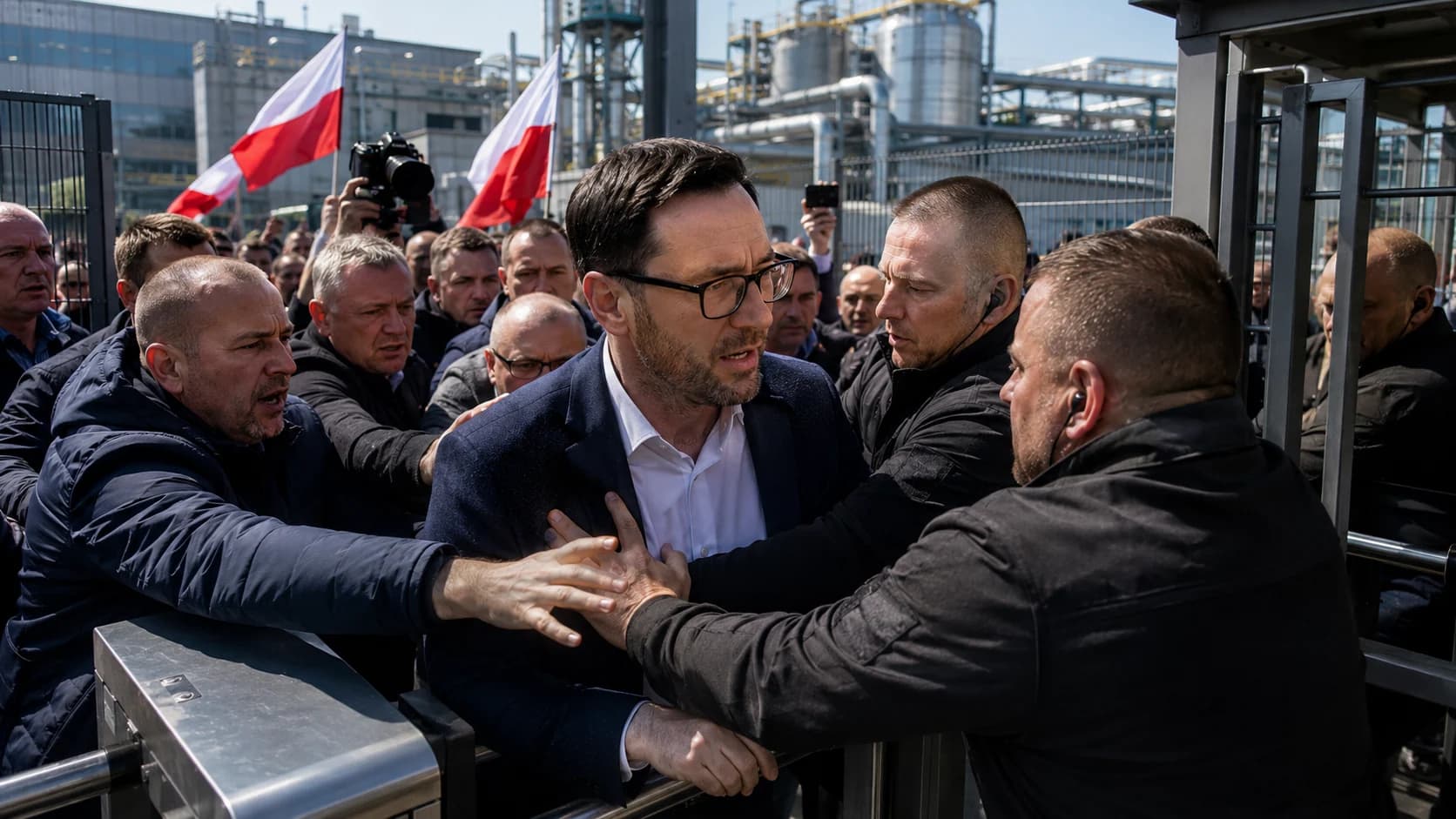 Obajtek w Solino. Polityczny protest skończył się przepychanką przy bramkach