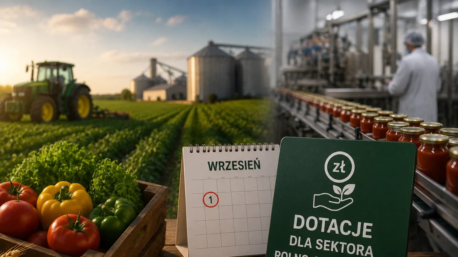 Dotacje dla sektora rolno-spożywczego od września. Duża szansa, ale tylko dla przygotowanych firm