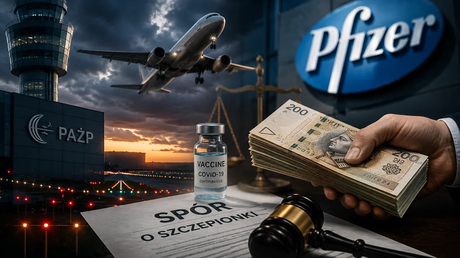 Pfizer sięga po pieniądze z lotnictwa. Spór o szczepionki uderza w PAŻP