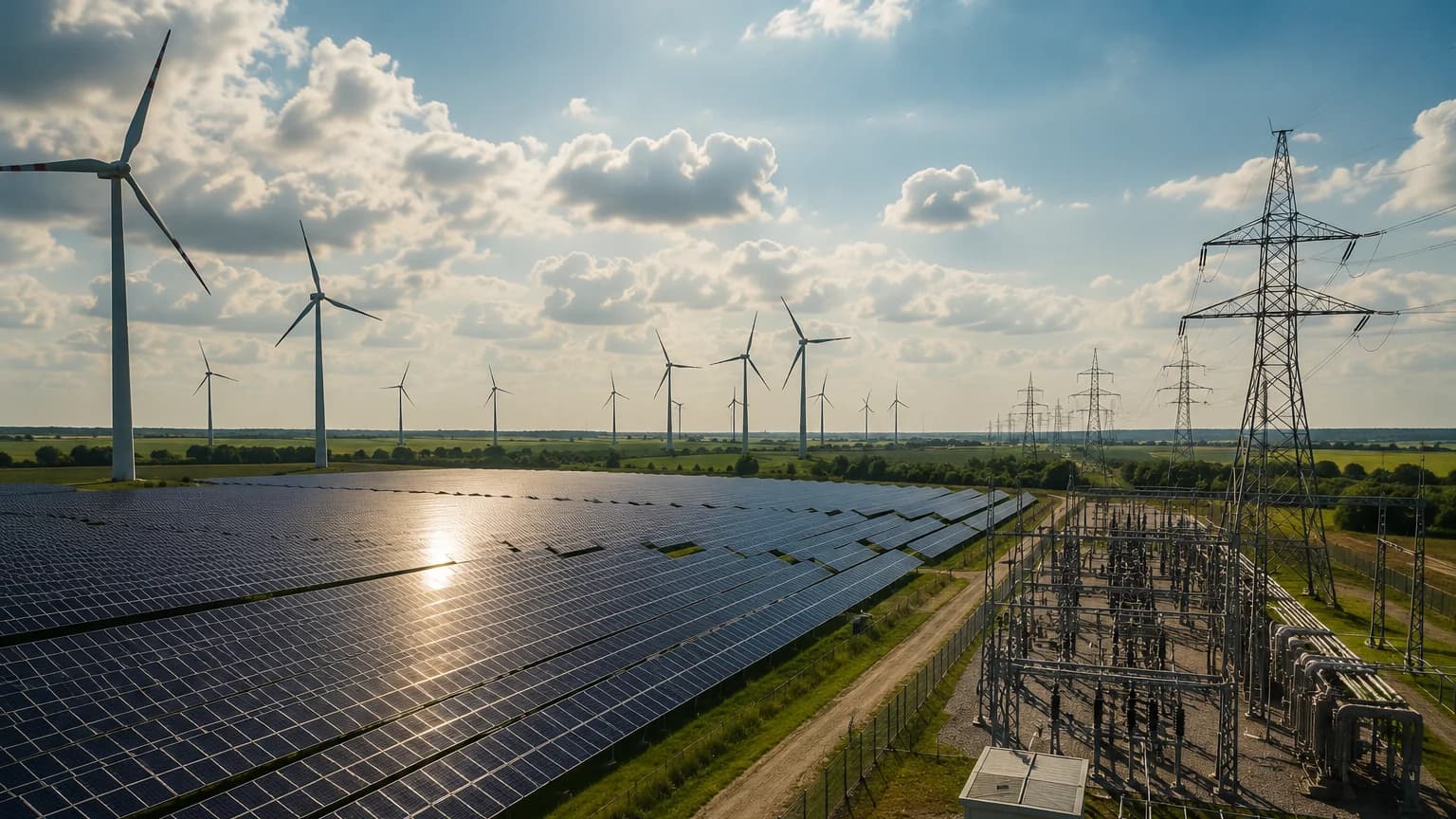 Kleczew Solar & Wind ruszył z pełną mocą. Duża farma OZE, ale też test dla polskiej sieci