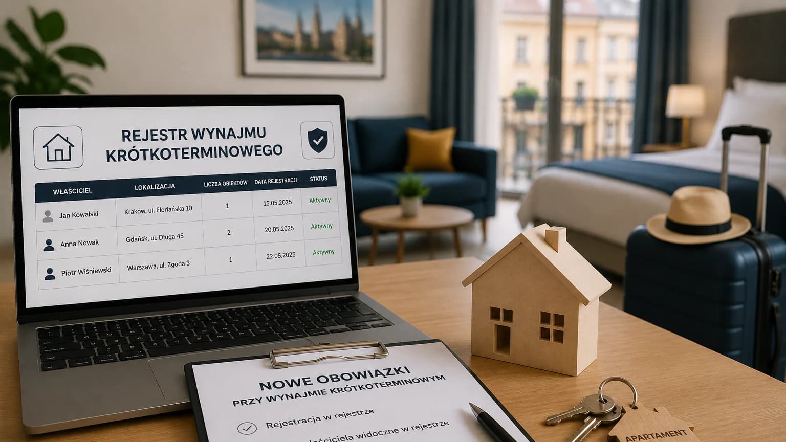 Nowe obowiązki przy wynajmie krótkoterminowym. Właściciele mają być widoczni w rejestrze