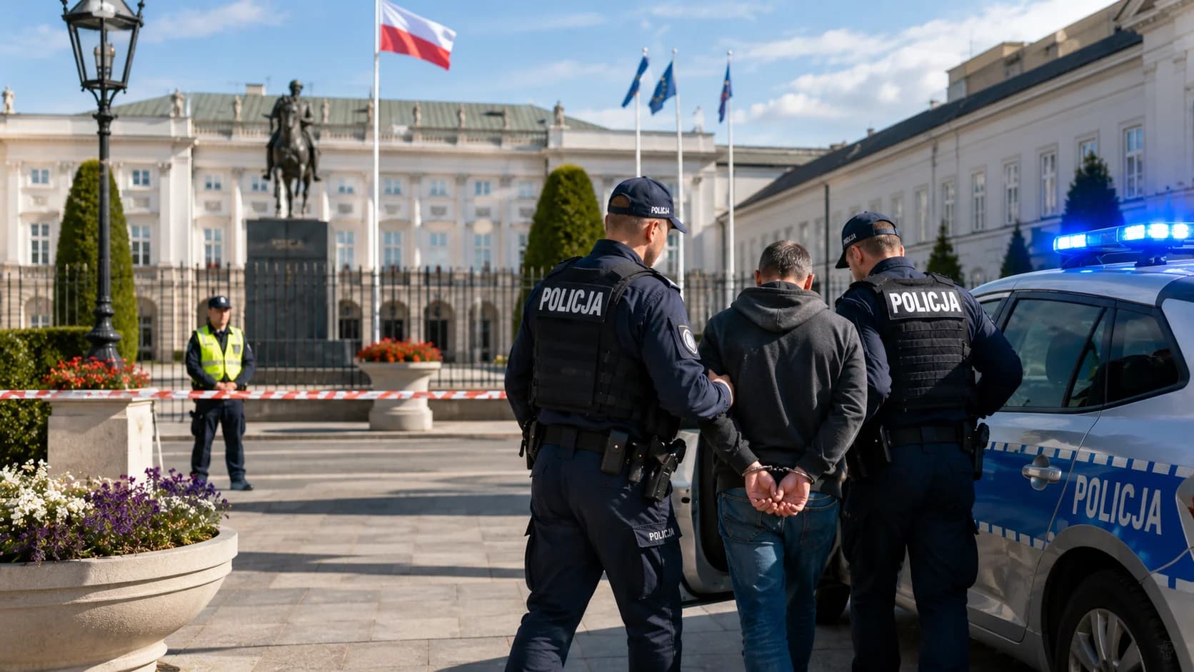 Incydent przed Pałacem Prezydenckim. Zatrzymanie 47-latka pokazuje, jak szybko zwykła rozmowa może stać się alarmem