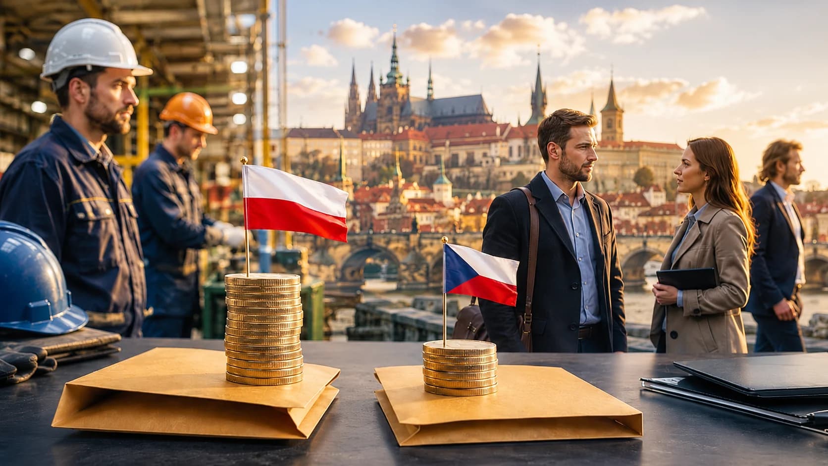 Polacy w Czechach zarabiają średnio więcej niż Czesi. Dane pokazują zmianę w emigracji zarobkowej