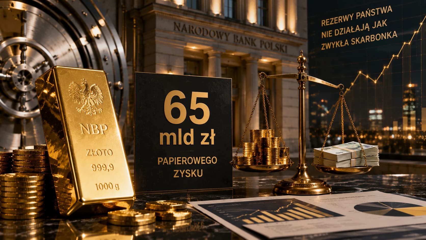 Złoto NBP i 65 mld zł papierowego zysku. Rezerwy państwa nie działają jak zwykła skarbonka