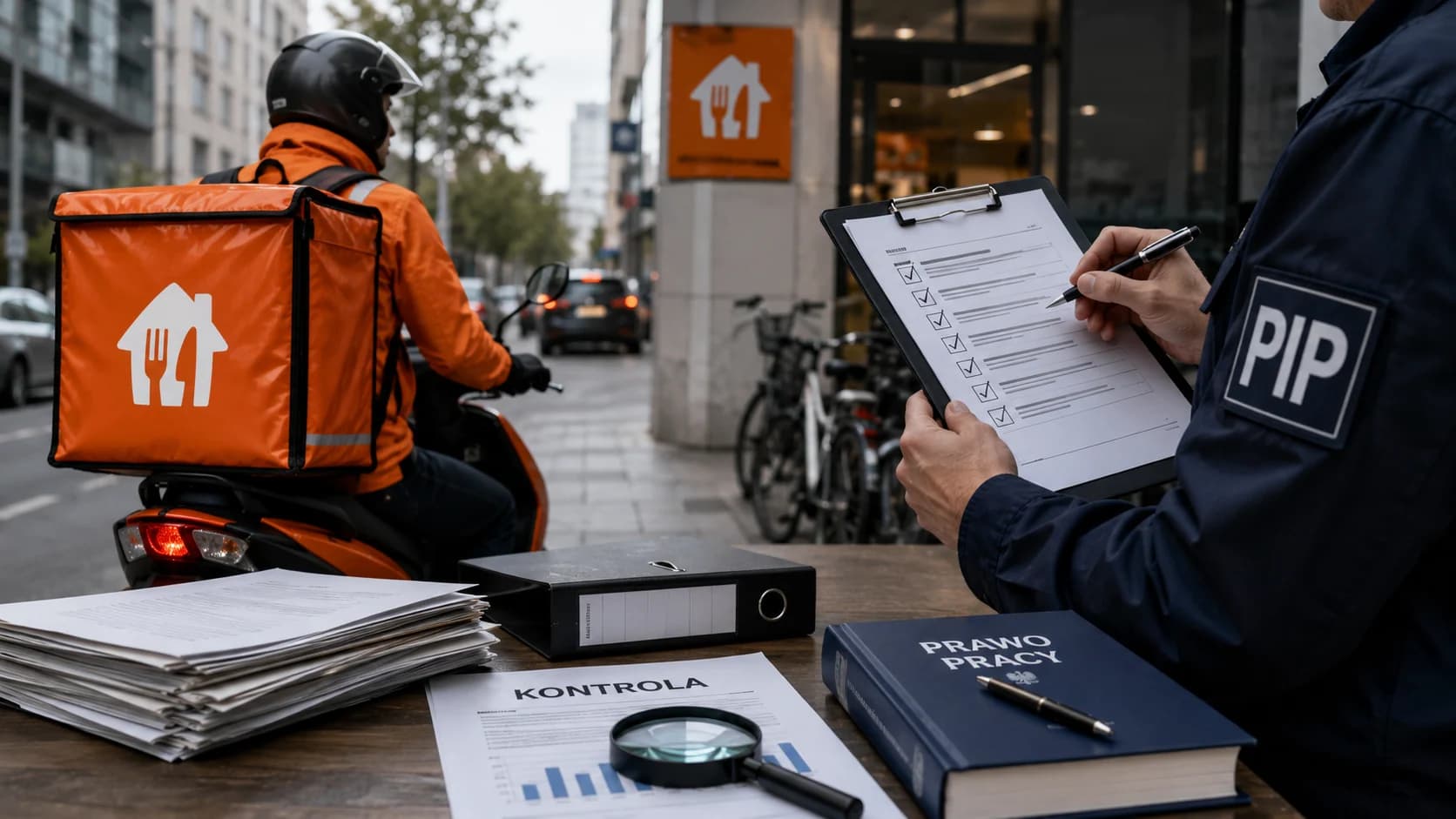 PIP kontroluje Pyszne.pl. Platformy delivery mają pierwszy duży test po reformie