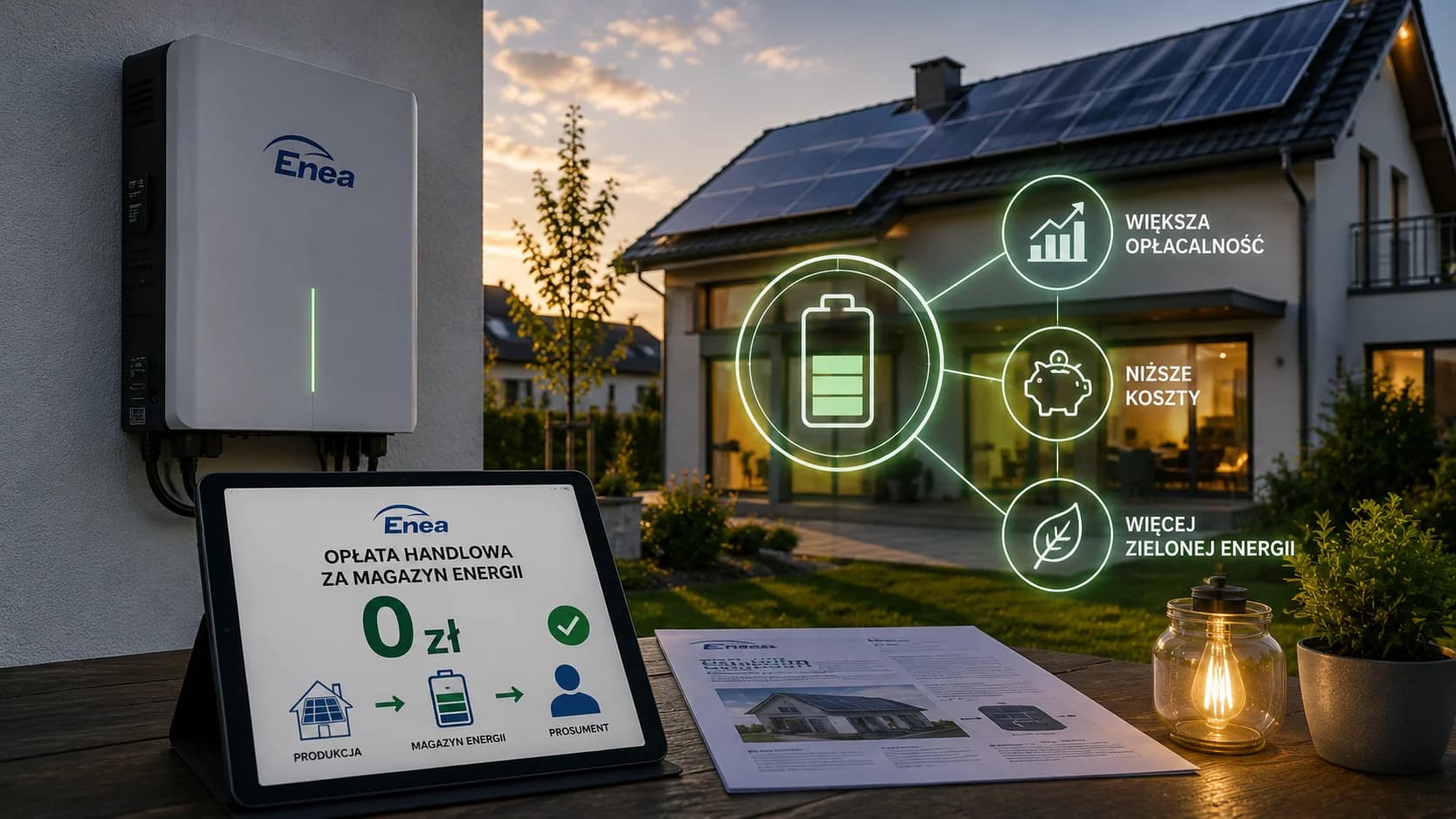 Enea zeruje opłatę handlową za magazyn energii. Prosumenci dostają nowy sygnał z rynku