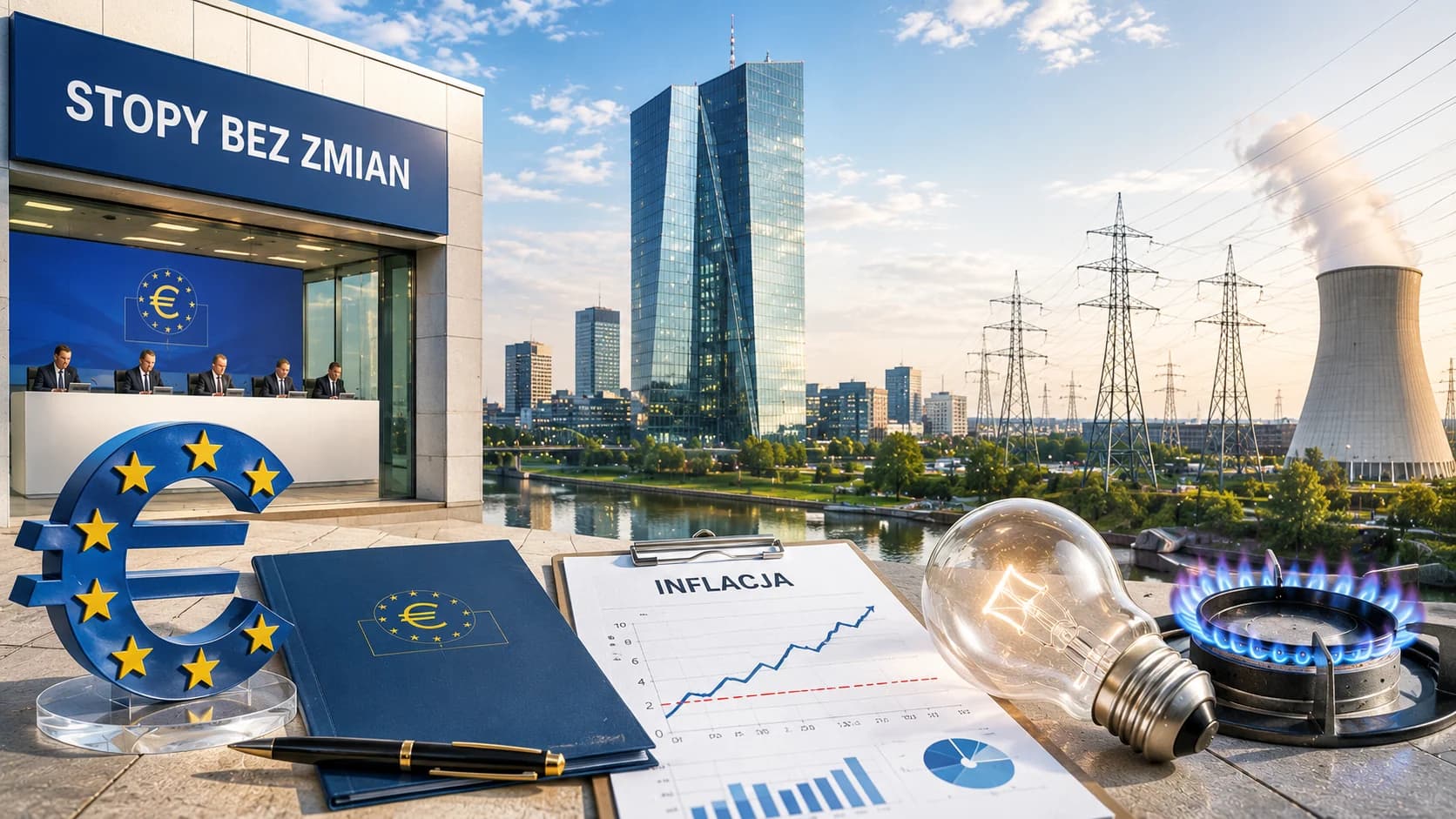 EBC zostawia stopy bez zmian, ale energia nadal blokuje szybszy spadek inflacji
