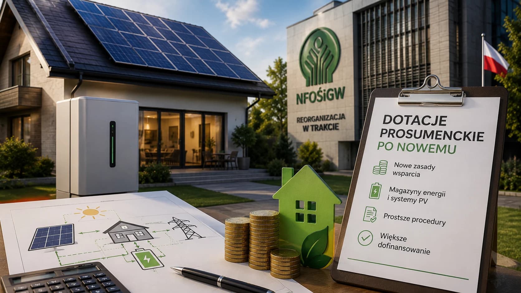 Dotacje prosumenckie po nowemu. Reorganizacja NFOŚiGW może być testem przed naborem na magazyny