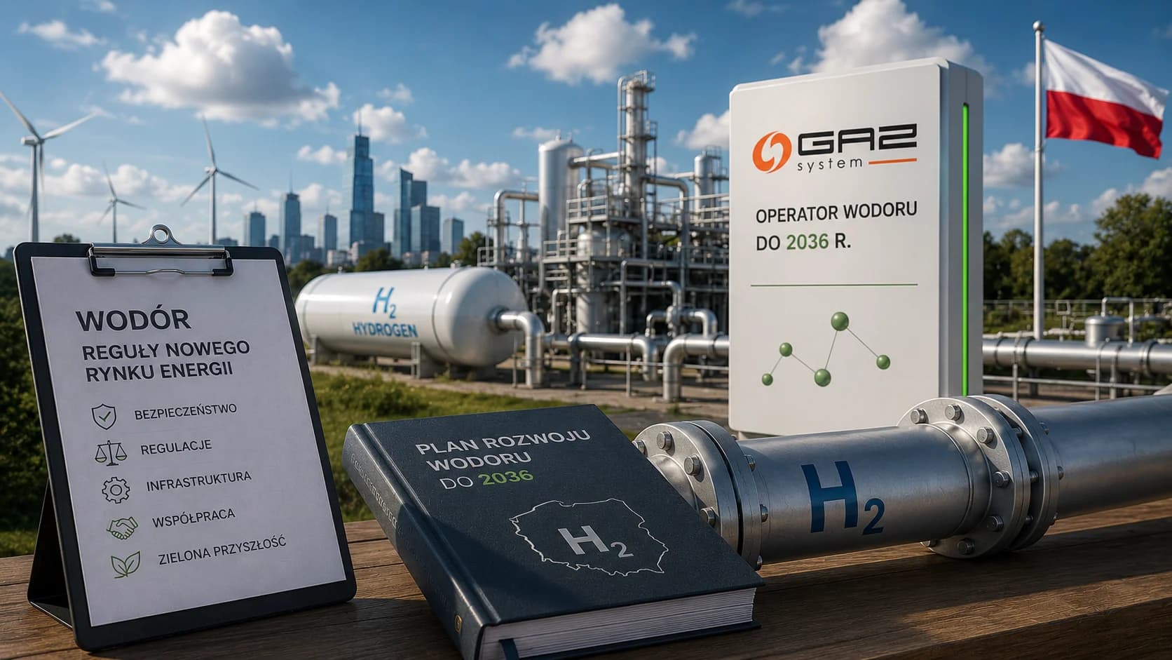 GAZ-SYSTEM operatorem wodoru do 2036 r. Polska buduje reguły dla nowego rynku energii