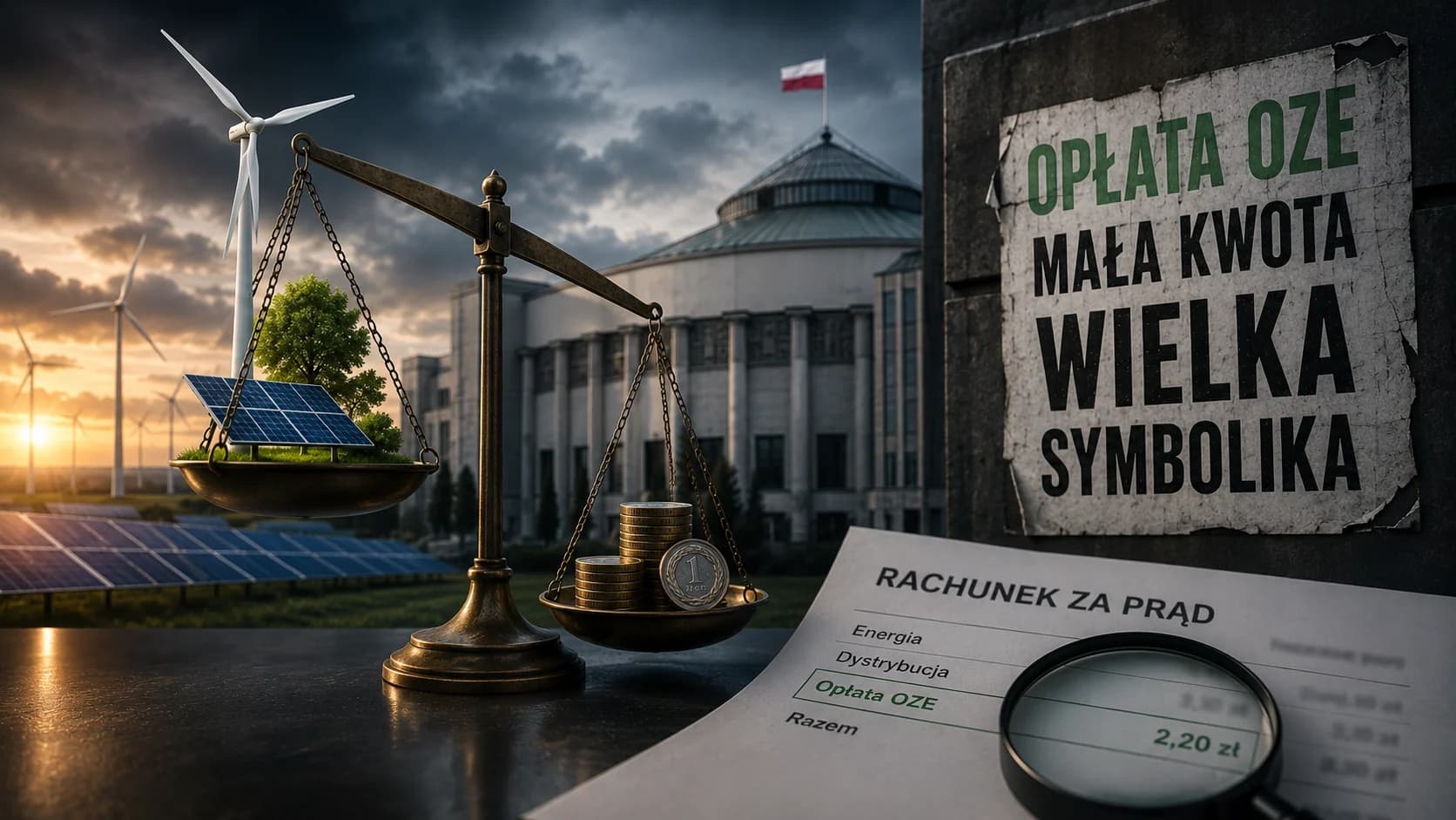 Opłata OZE jest politycznym rachunkiem za transformację. Kwota jest mała, symbolika dużo większa