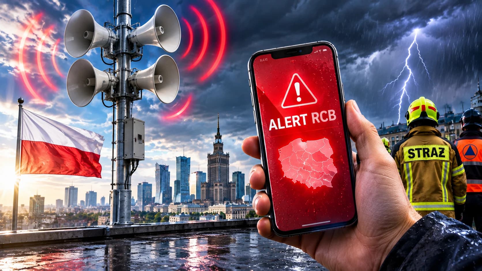 Syreny i Alert RCB mają ruszać razem. Polska nadrabia zaległości w ostrzeganiu Po incydencie rakietowym i krytyce tempa komunikacji MSWiA zapowiada