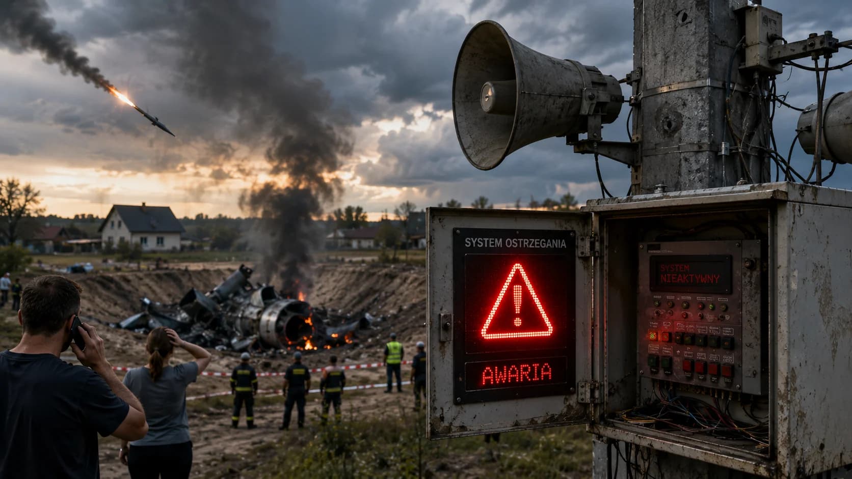 Rakieta spadła, alarm nie zadziałał. System ostrzegania wymaga naprawy Po upadku rosyjskiej rakiety Ch-101 w Tarnawie-Kolonii ujawniono poważne słabości