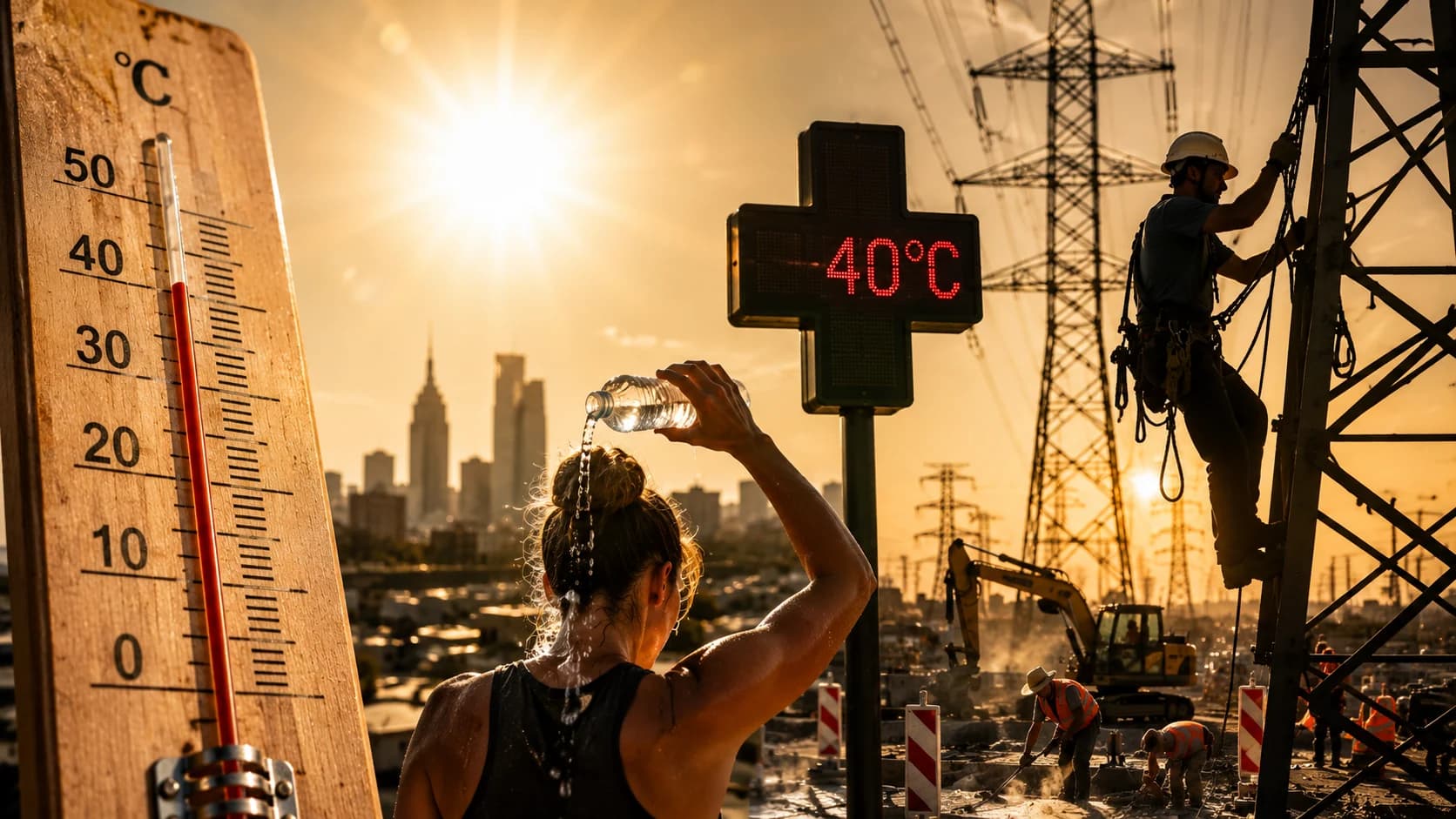 Upał do 40 stopni. Polska sprawdza granice pracy, zdrowia i sieci Polska mierzy się z kolejną falą bardzo wysokich temperatur, a prognozy wskazują