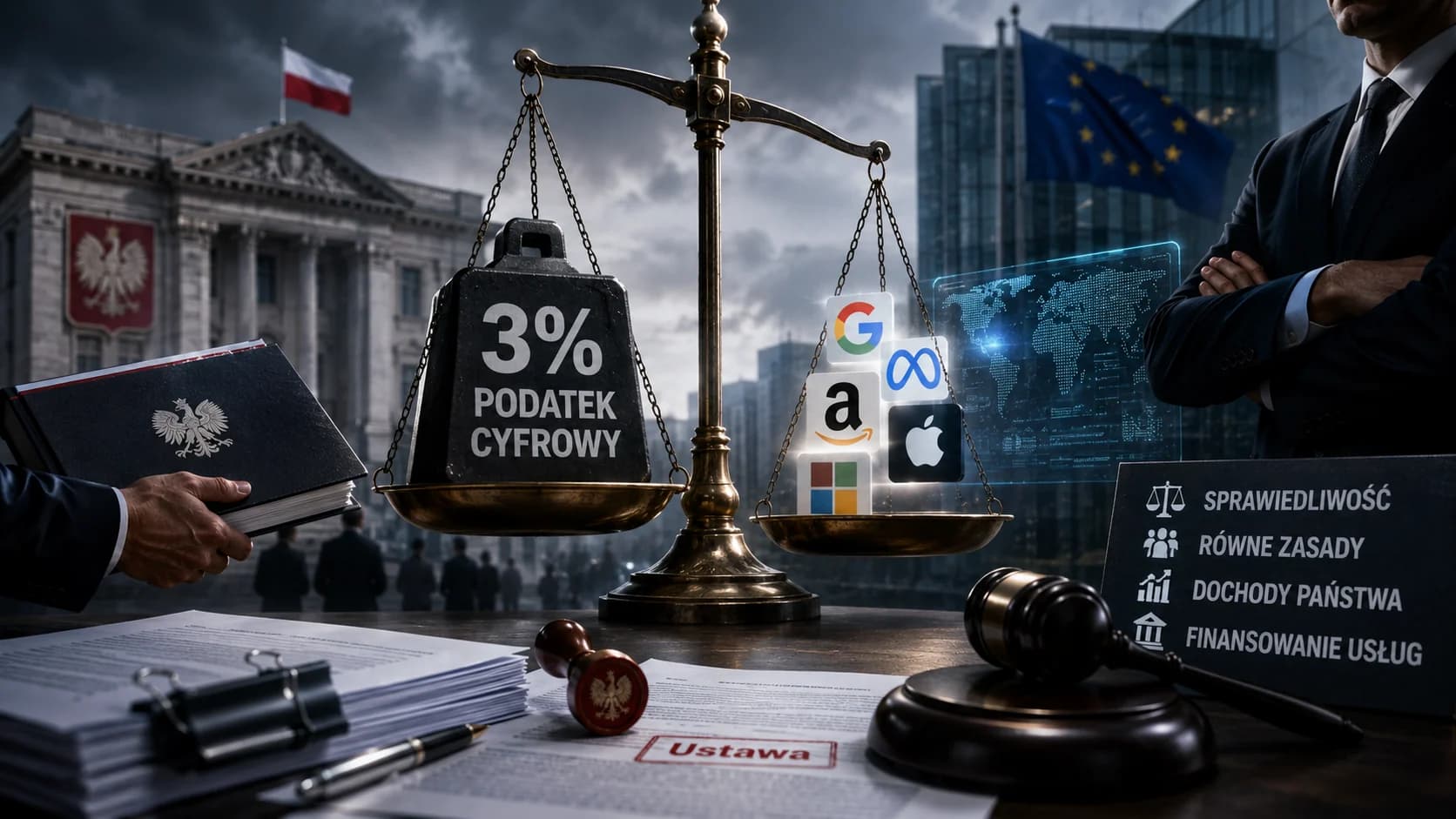 Podatek cyfrowy 3 proc. otwiera spór państwa z Big Techami Projekt podatku rekompensującego od niektórych usług cyfrowych trafił do konsultacji
