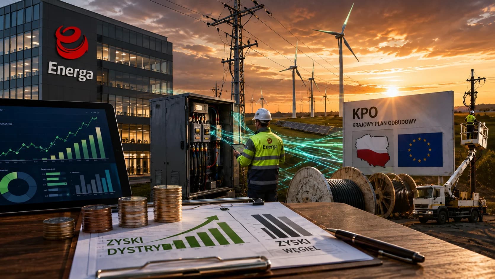 Energa zarabia na sieciach i KPO. Transformacja przesuwa zyski z węgla do dystrybucji Energa zakończyła drugi kwartał 2026 r. z wyraźnie wyższym zyskiem