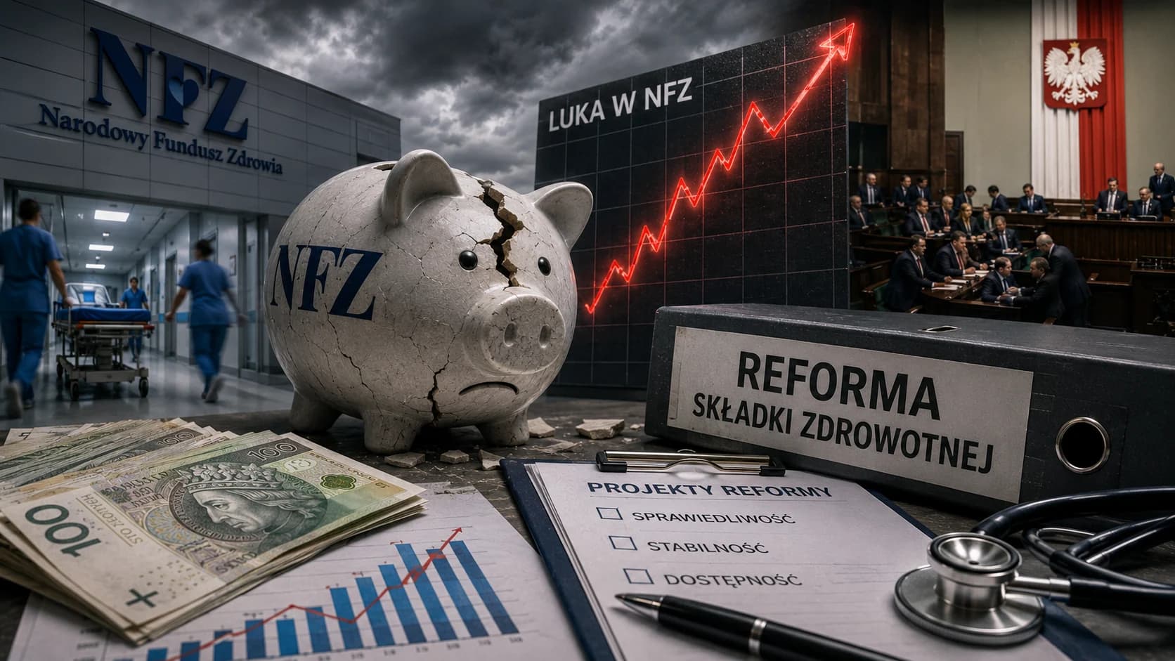 Luka w NFZ rośnie. Reforma składki zdrowotnej może wrócić szybciej, niż chcą politycy System ochrony zdrowia coraz trudniej domyka się z samej składki