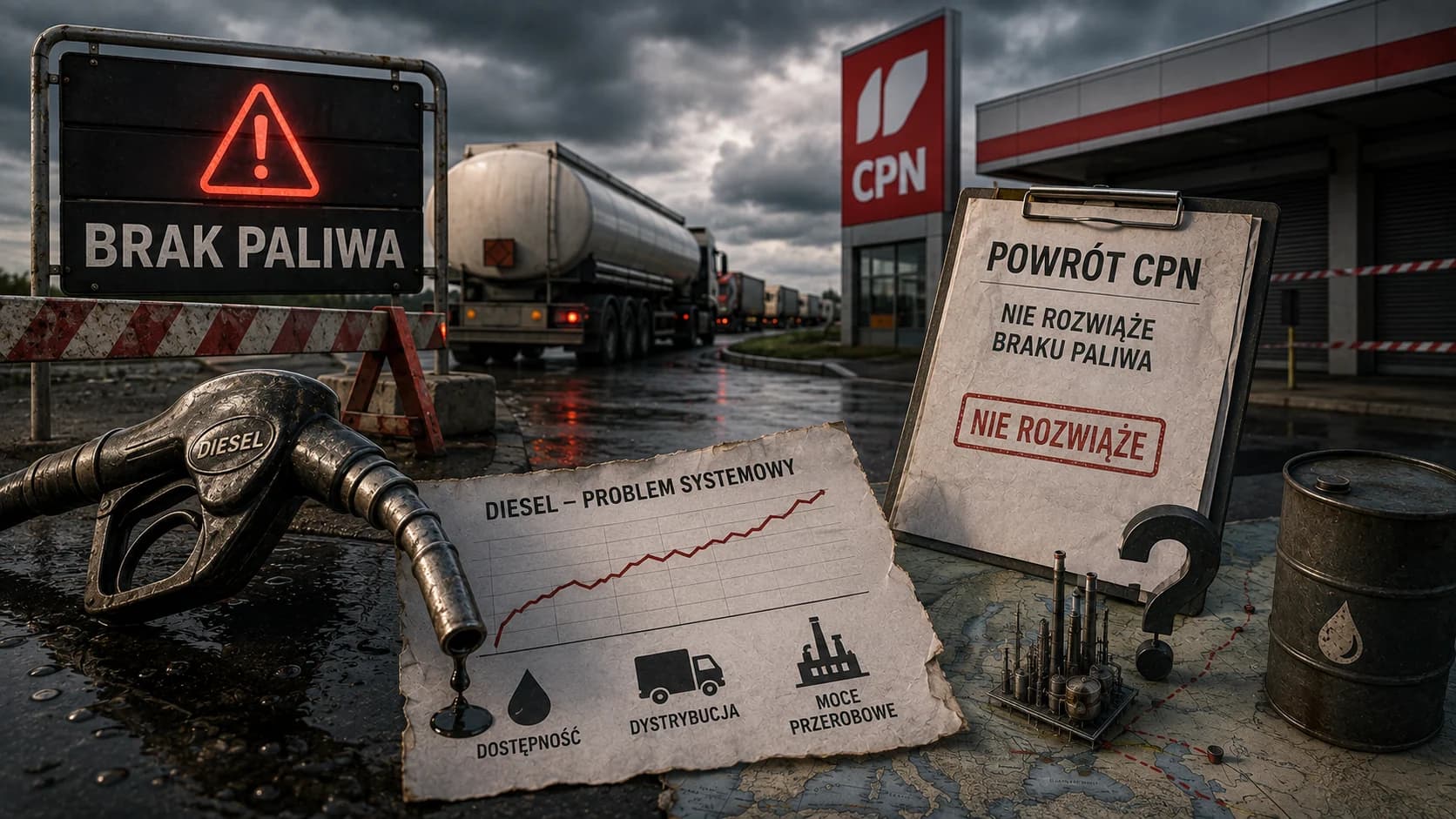 Diesel staje się większym problemem niż cena ropy. Powrót CPN nie rozwiąże braku paliwa Rząd zostawia sobie kilka dni na decyzję w sprawie ewentualnego