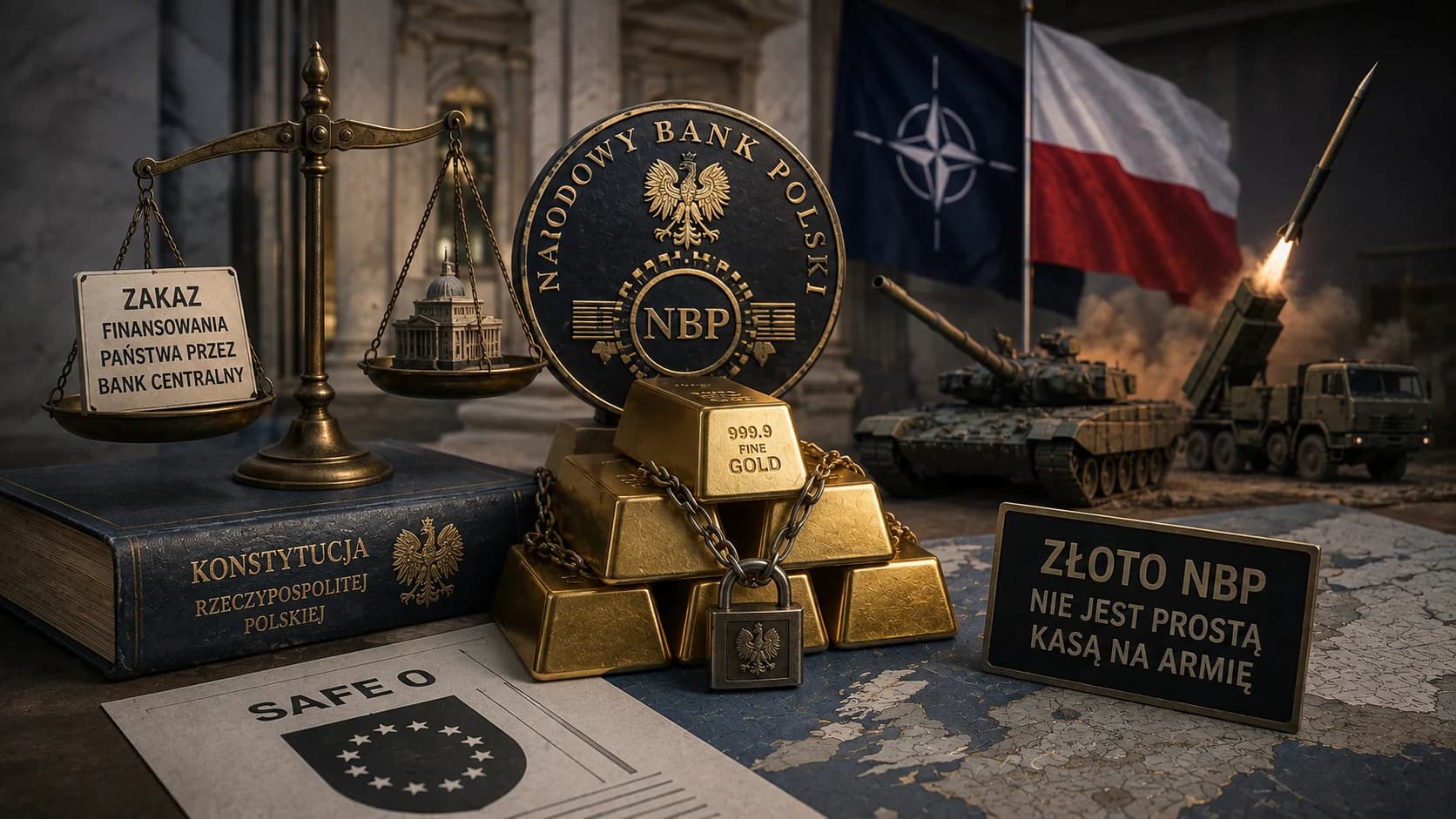 SAFE 0 zderza się z zakazem finansowania państwa przez bank centralny. Złoto NBP nie jest prostą kasą na armię Pomysł finansowania obronności z pieniędzy
