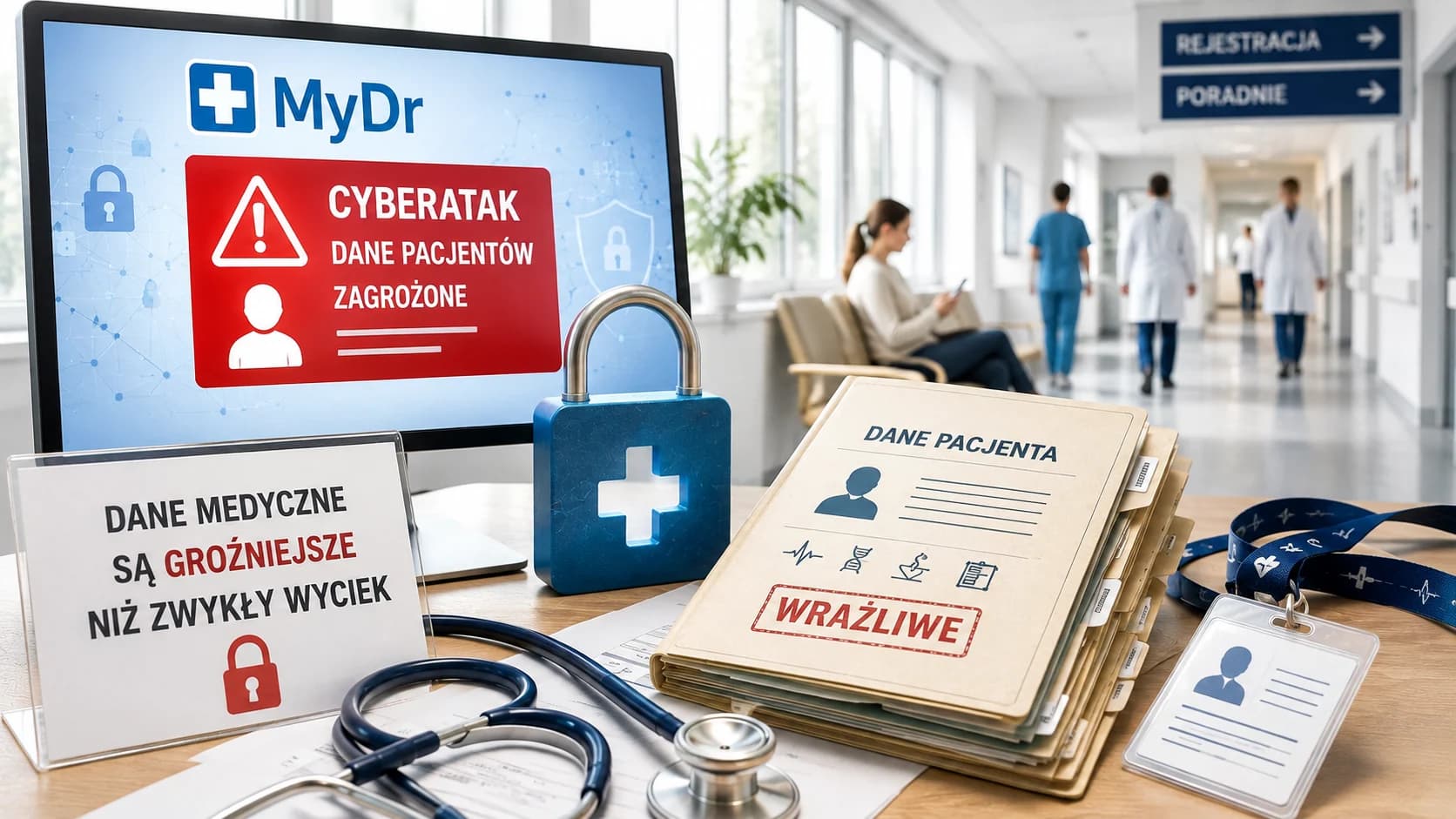Cyberatak na MyDr może dotknąć miliony pacjentów. Dane medyczne są groźniejsze niż zwykły wyciek Po cyberataku na systemy MyDr zwołano pilne spotkanie