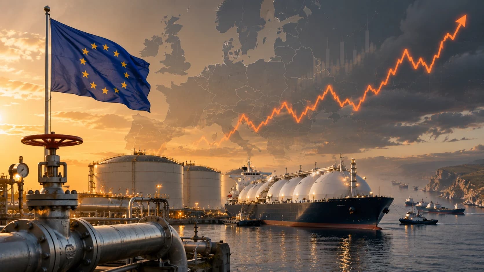 Gaz w Europie najdroższy od trzech tygodni. Słabsze magazyny i napięcia w Ormuzie podbijają ryzyko zimy Europejskie ceny gazu znów rosną, a kontrakty TTF