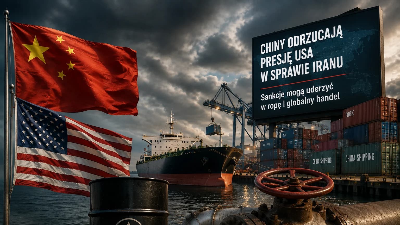 Chiny odrzucają presję USA w sprawie Iranu. Sankcje mogą uderzyć w ropę i globalny handel Pekin odpowiedział na amerykańską kampanię gospodarczą