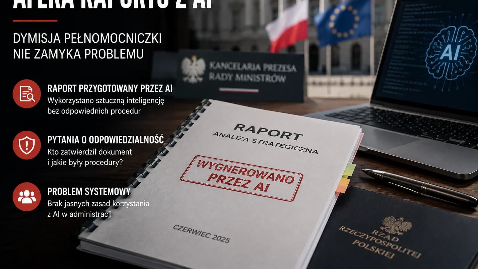 Afera raportu z AI. Dymisja pełnomocniczki nie zamyka problemu Sprawa raportu „Polaków portret własny” wyszła poza zwykłą dyskusję o jakości jednego