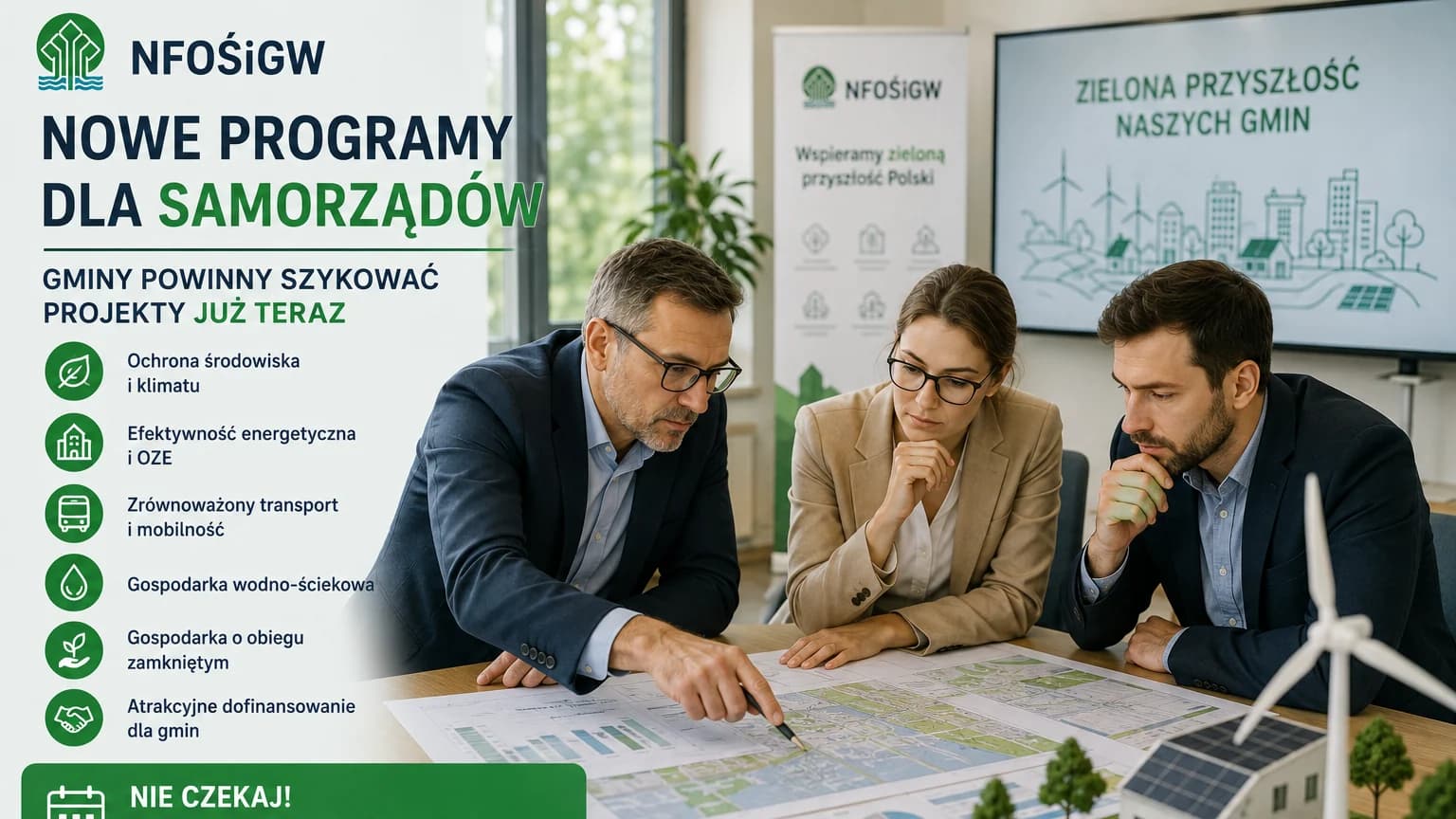 Nowe programy NFOŚiGW dla samorządów. Gminy powinny szykować projekty już teraz W III i IV kwartale 2026 r. samorządy mają dostać kilka nowych ścieżek