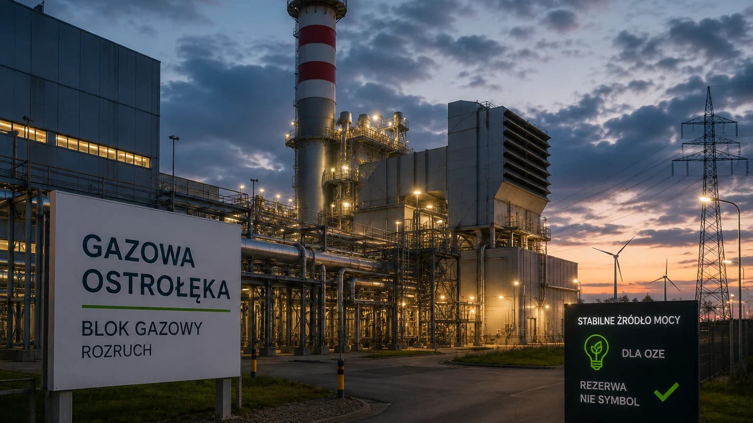 Gazowa Ostrołęka wchodzi w rozruch. Dla OZE ważna będzie rezerwa, nie symbol Blok gazowo-parowy CCGT Ostrołęka ma wejść w kluczowy etap rozruchów, a jego