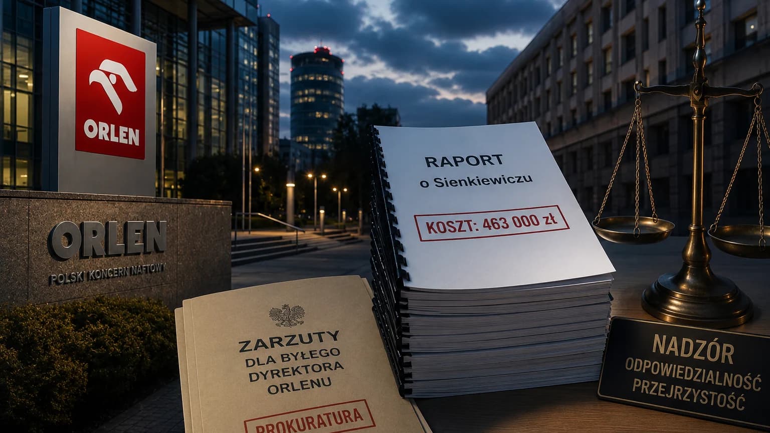 Raport o Sienkiewiczu za 463 tys. zł. Zarzuty dla byłego dyrektora Orlenu to test nadzoru Były dyrektor wykonawczy PKN Orlen usłyszał zarzut nadużycia