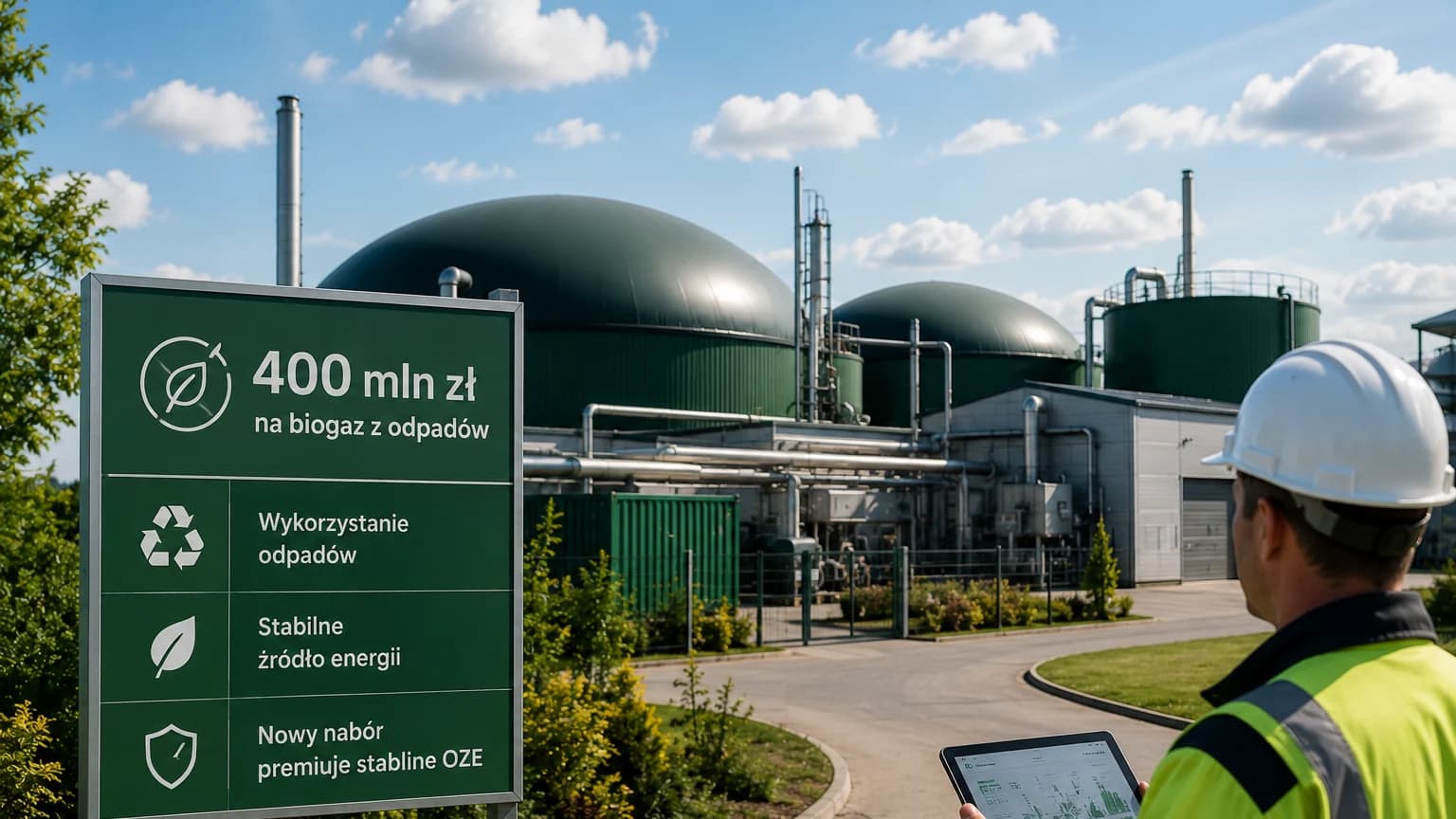 400 mln zł na biogaz z odpadów. Nowy nabór premiuje stabilne OZE NFOŚiGW uruchomił pierwszy nabór w programie wspierającym wysokosprawną kogenerację z