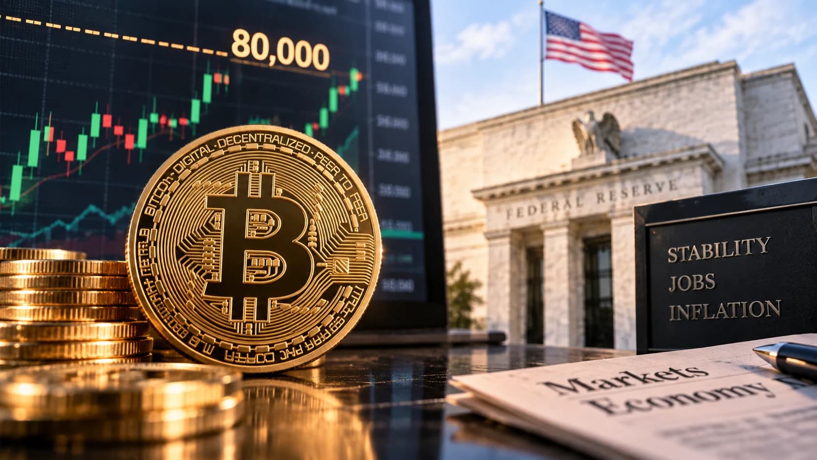 Bitcoin znów podchodzi pod 80 tys. USD. Inflacja i Fed wyznaczą kolejny test rynku Bitcoin odrobił część strat po zejściu do 77 666 USD i w środowym