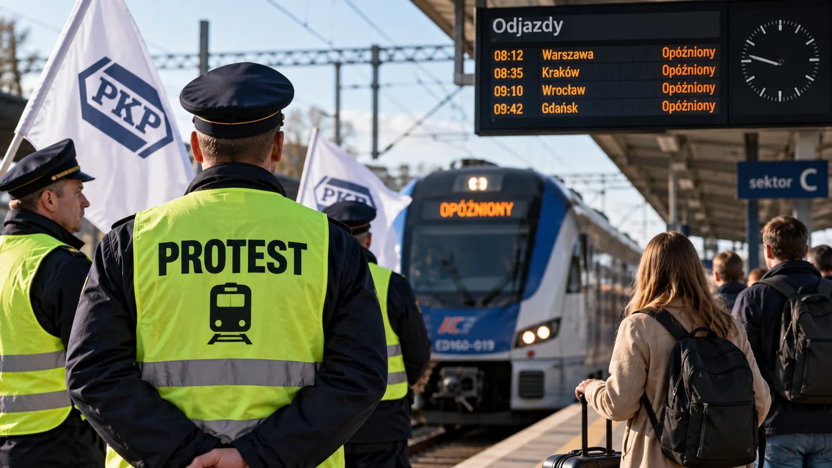 Protest maszynistów opóźnił pociągi. Jakie prawa mają pasażerowie Akcja polegająca na zwalnianiu pociągów do 20 km/h przed przejazdami kolejowo-drogowymi