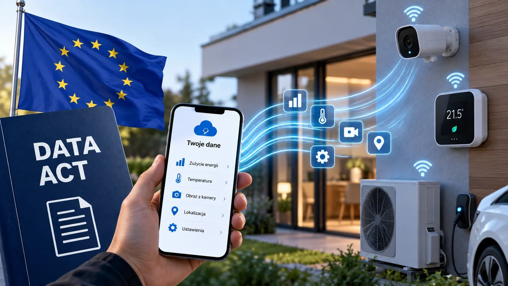 Data Act daje użytkownikom dostęp do danych z urządzeń Co zmienia się na rynku IoT Urządzenia połączone wprowadzane na rynek Unii Europejskiej po 12