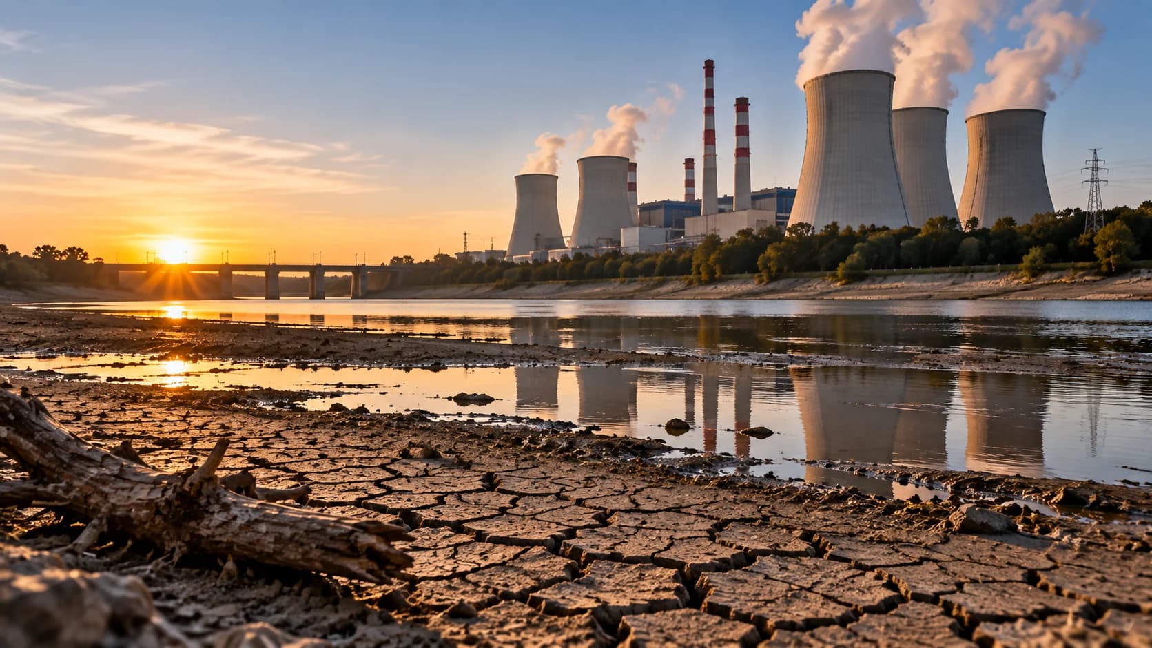 Niski stan rzek ogranicza pracę starszych elektrowni w Polsce Niskie przepływy i wysoka temperatura wody utrudniają pracę części starszych bloków
