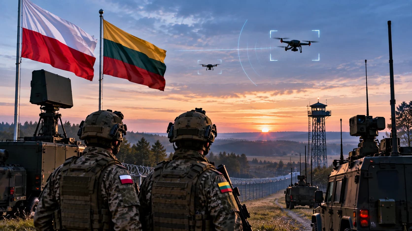 Polska i Litwa wzmacniają reakcję na incydenty z dronami Ministrowie obrony Polski i Litwy uzgodnili współpracę przy wyjaśnianiu dwóch najnowszych