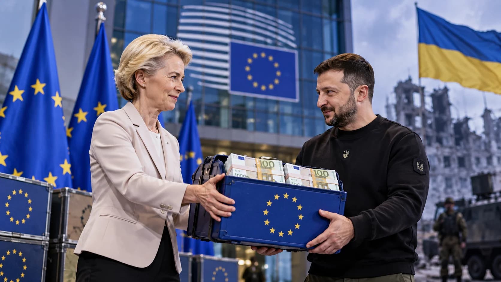 UE przekazuje Ukrainie 1,4 mld euro z dochodów od rosyjskich aktywów Kreml nazwał kradzieżą kolejną wypłatę dla Ukrainy finansowaną z dochodów