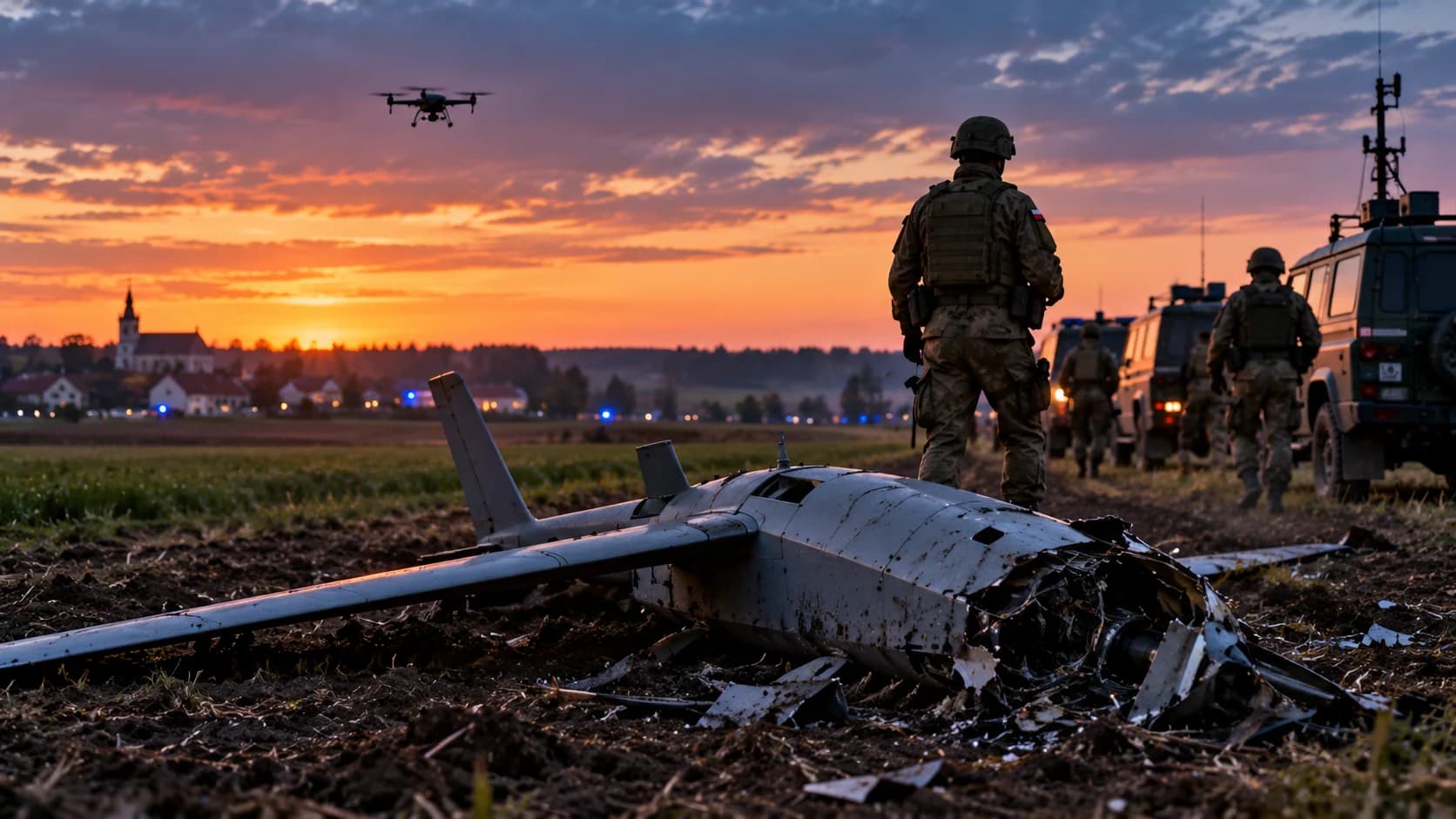 Dron uderzył pod Dorohuskiem a syreny ostrzegały mimo braku naruszenia granicy Rosyjski dron uderzeniowy spadł 28 września po ukraińskiej stronie w