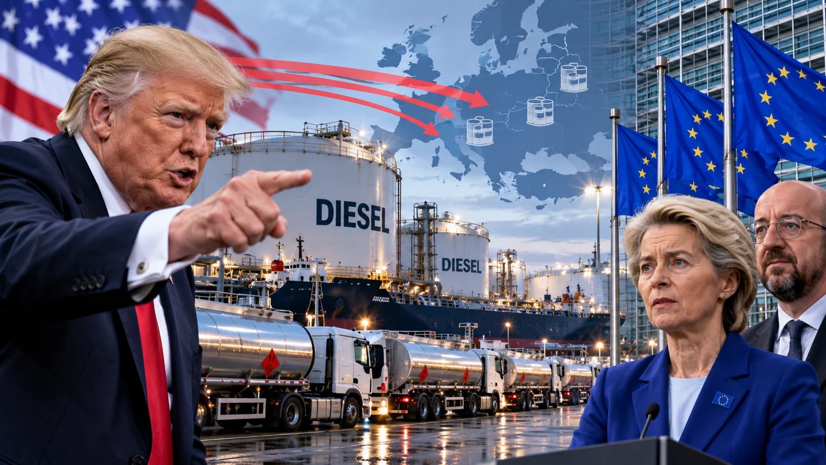 USA naciskają na Europę w sprawie zapasów diesla Biały Dom chce, by państwa Unii Europejskiej szybciej uwalniały awaryjne zapasy oleju napędowego i