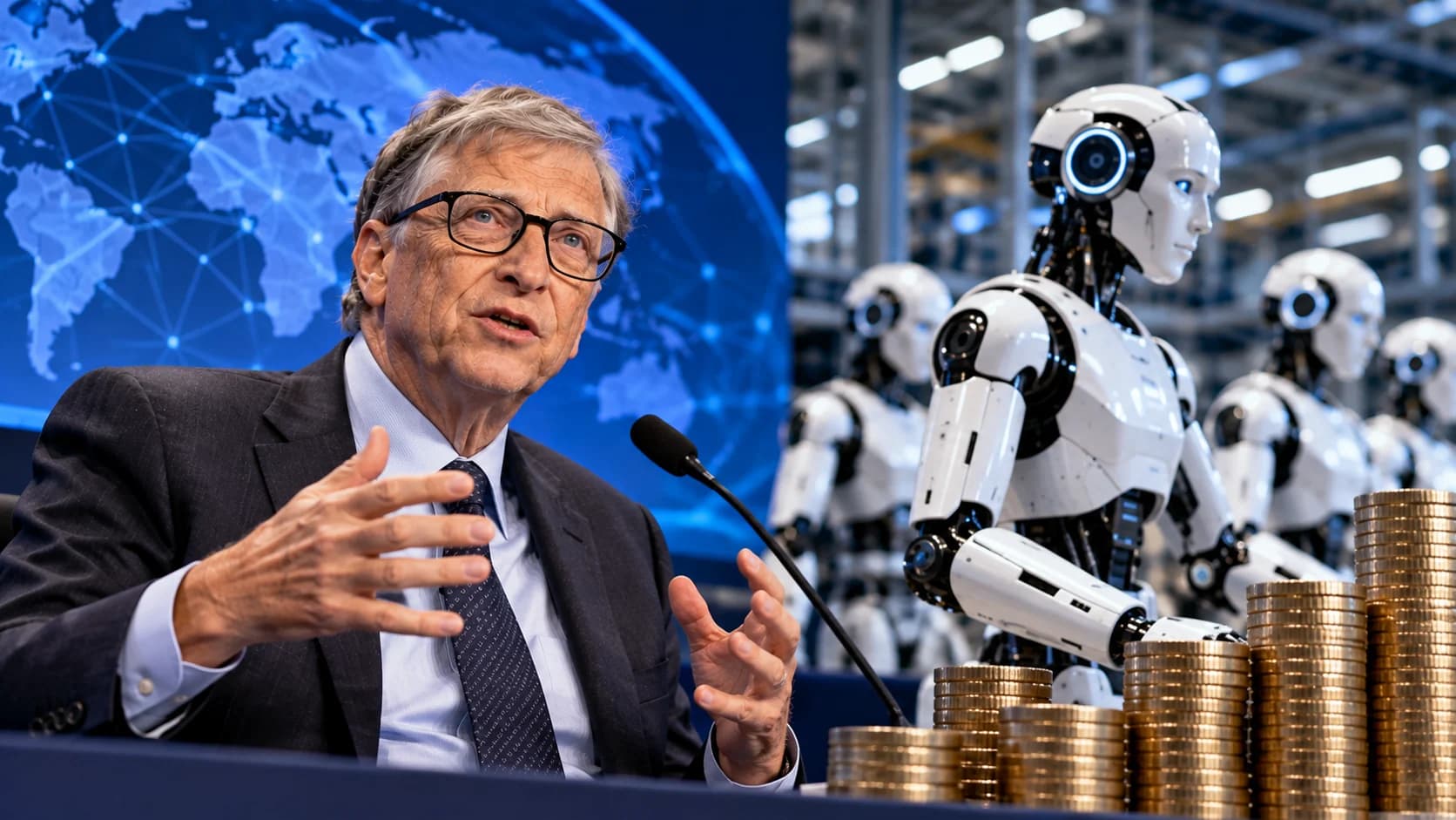 Bill Gates proponuje podatek od robotów i sztucznej inteligencji Bill Gates wrócił do pomysłu opodatkowania pracy wykonywanej przez maszyny. Proponuje