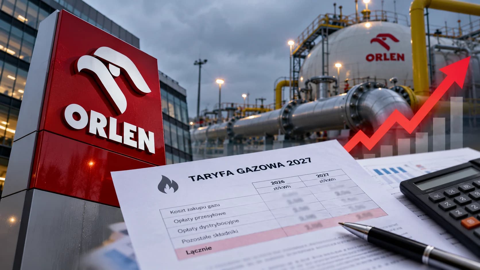 Orlen rozważa wyższą taryfę gazową na 2027 rok Orlen zapowiada możliwość wystąpienia o wyższą taryfę gazową na 2027 rok, jeżeli europejskie ceny surowca