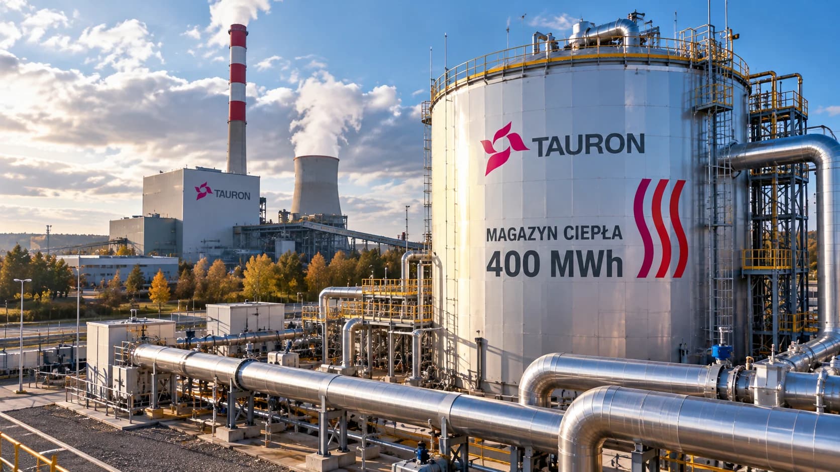 Jaworzno z magazynem ciepła 400 MWh Tauron podpisał kontrakt za ponad 300 mln zł Tauron Wytwarzanie zlecił spółce AB Industry budowę nowego źródła ciepła