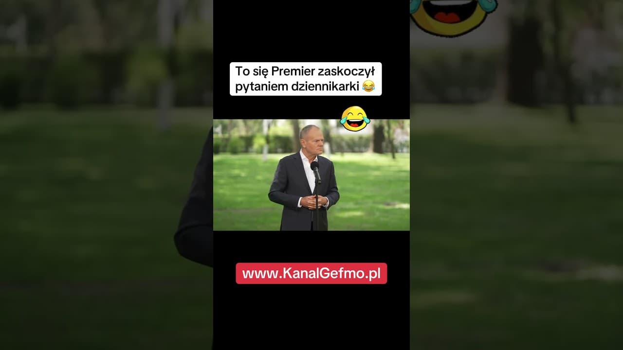 Premier Donald Tusk zaskoczony pytaniem dziennikarki o pochodzenie informacji 😂 #polityka #polska