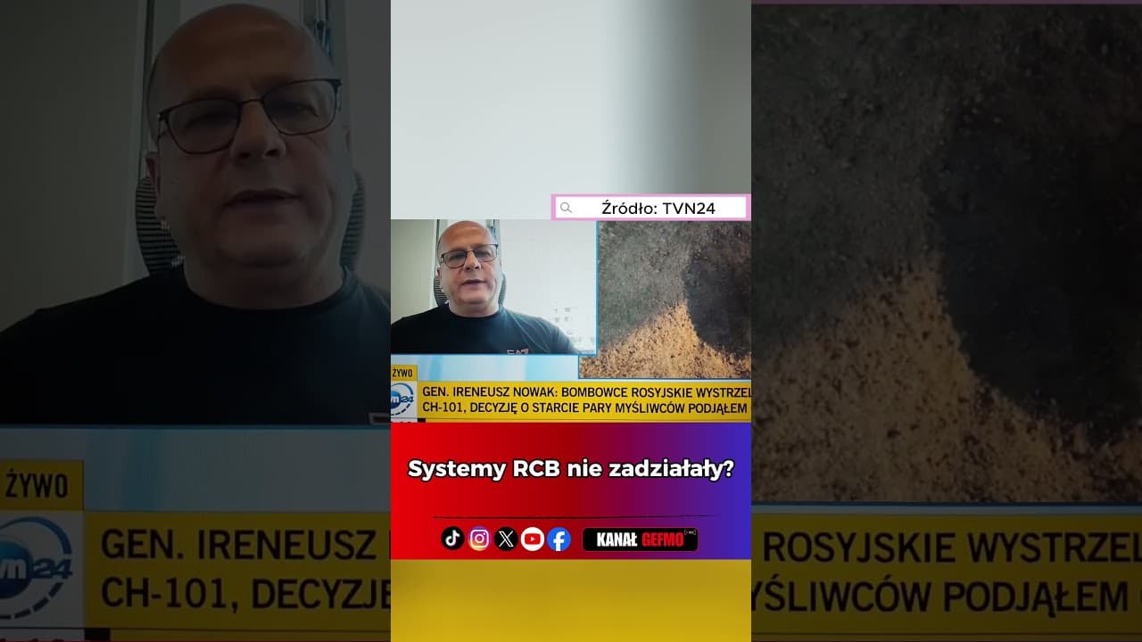 Gen. Nowak: bombowce wystrzeliły Ch-101, a systemy RCB milczały. #KanałGefmo #Polska #Bezpieczeństwo